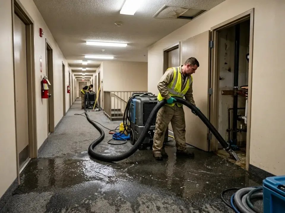 multi-unit-apartment-hallway-f-005 — frequently asked questions, Emergency Burst Pipe Water Extraction & Removal in Black Ri…